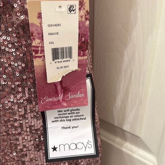 Emerald Sundae Pink Sequins Mini Cocktail Dress Padded Bra Adjustable Strap XXL - Picture 6 of 16